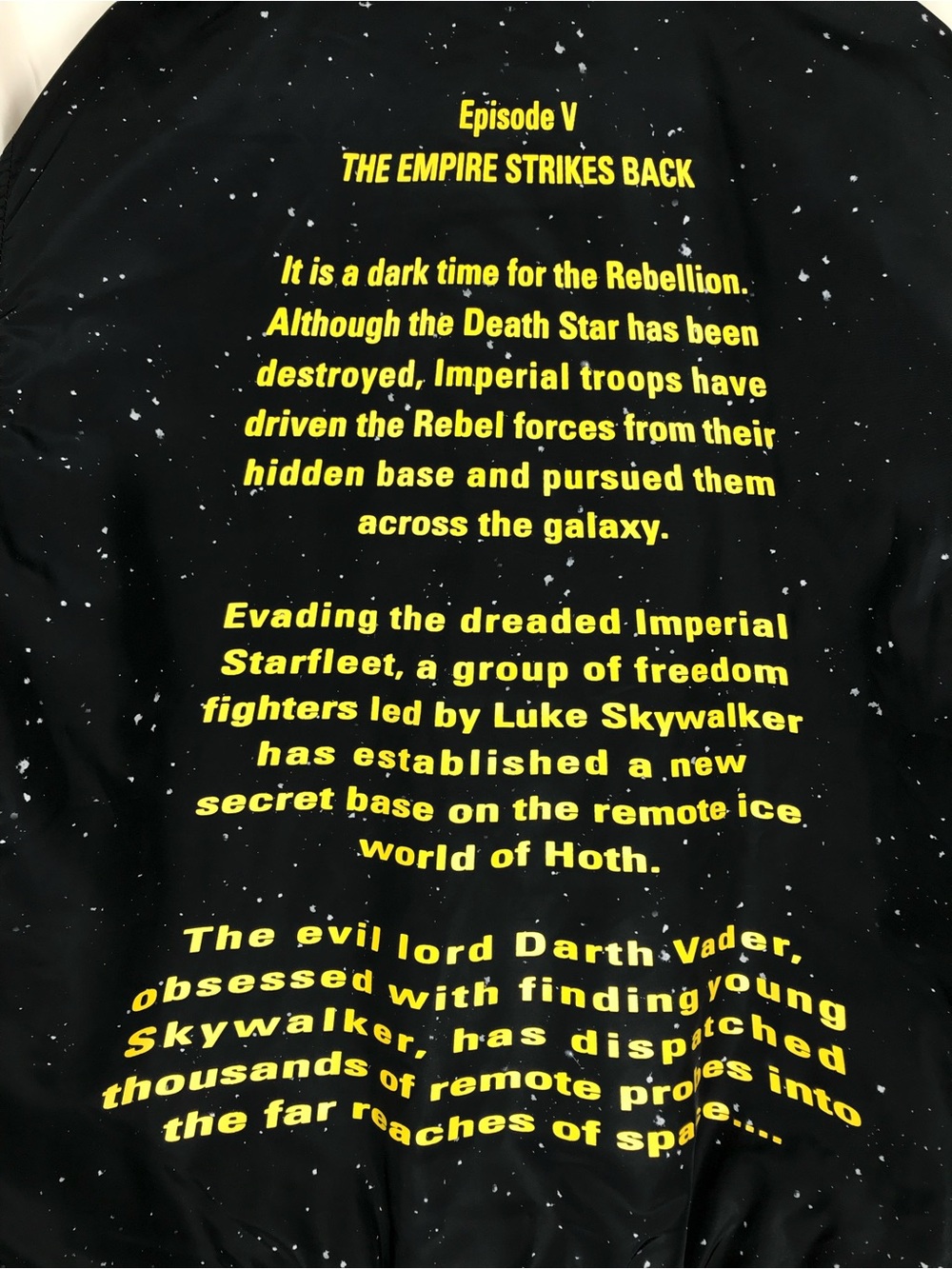 Star Wars Black Jacket with White Stripe Collar - Picture 8 of 10